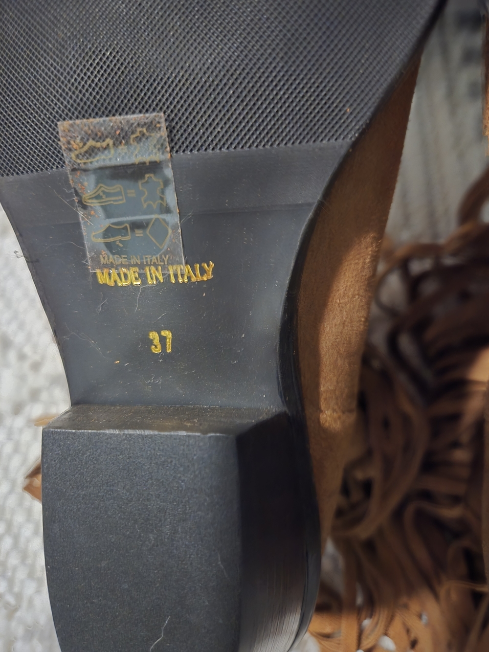 Fringe Suede Ankle Boots - Brown - Picture 3 of 3